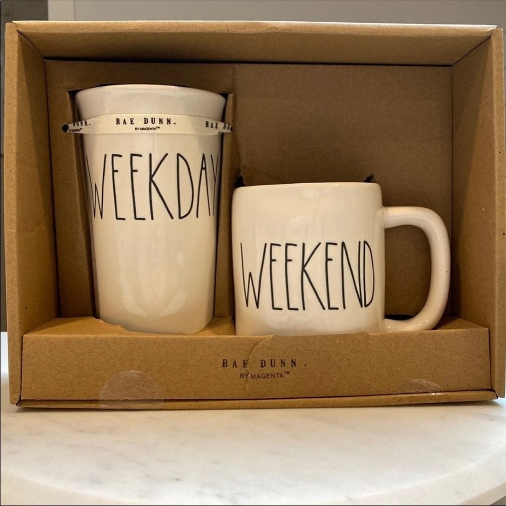 Rae Dunn || Weekday & Weekend Mug & Tumbler